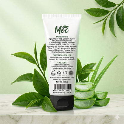 Mec Whitening Charcoal Face Wash 100g (Rs. 399) – Activated Charcoal Deep Pore Cleansing Foam  SEO Meta Description:
