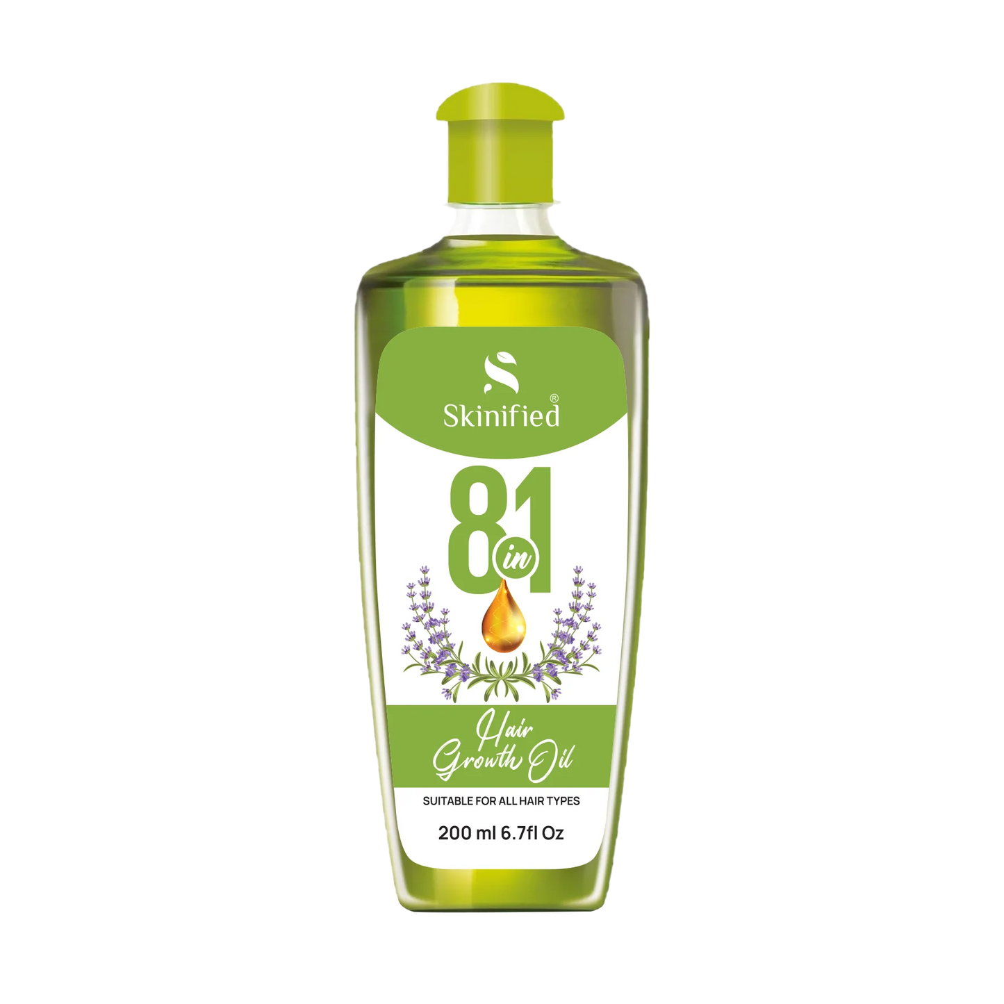 Hair Growth Oil 200ML (Rosemary + Lavender + Almond Oil + Coconut oil + Jojoba Oil + Argon Oil + Sesame Oil + Onion Oil)