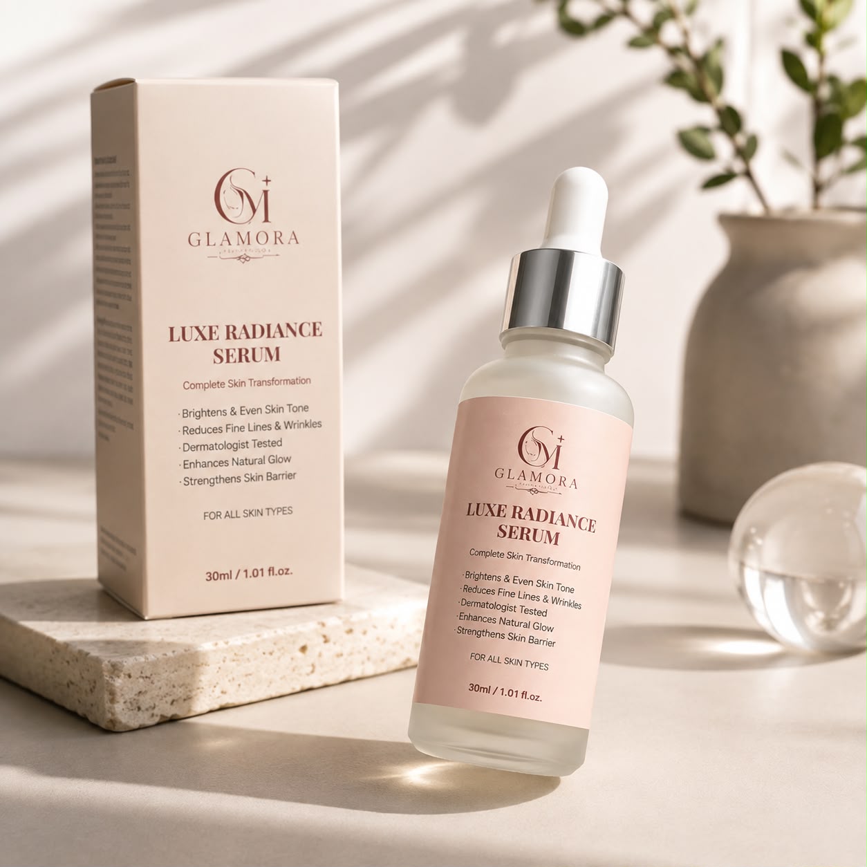 Glamora Aloe Vera Hydrating Face Serum – Lightweight Daily Skin Care (30ml)